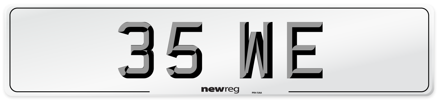 35 WE Number Plate from New Reg